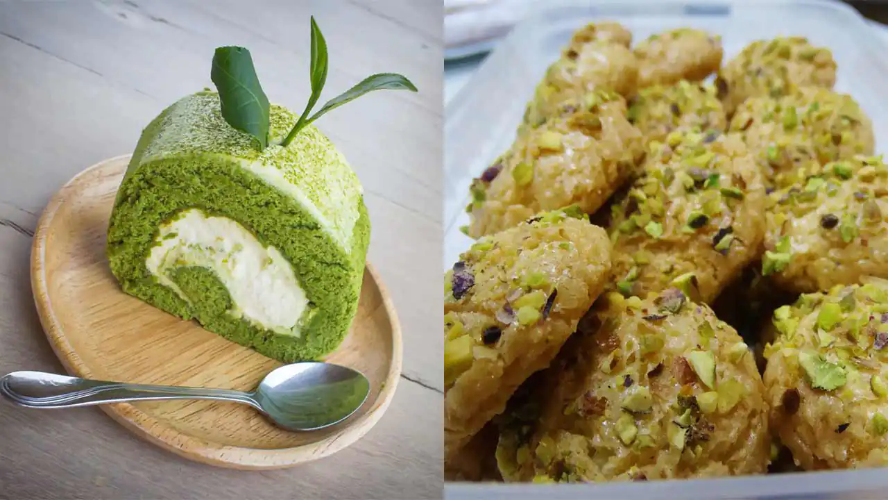 مدل شیرینی پسته ای خوشمزه و سنتی با طعم اصیل ایرانی مناسب پذیرایی مهمانی