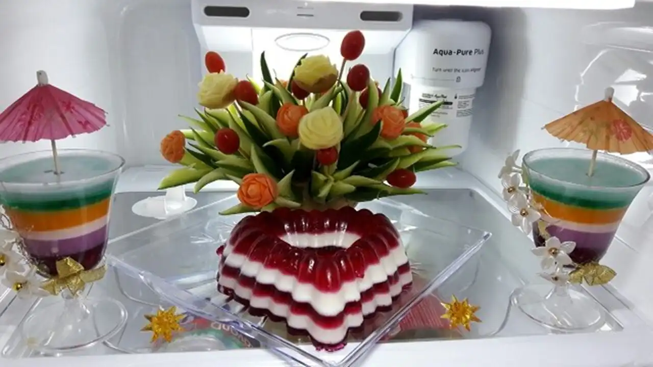 مدل ژله برای یخچال عروس + ژله های قالبی و تزریقی شیک و جذاب برای تزیین یخچال عروس