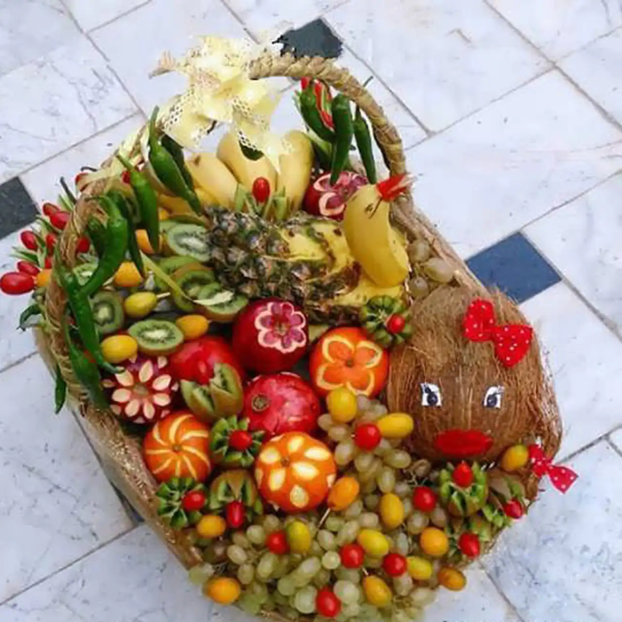 تزیین نارگیل شب یلدا + زیباترین و بهترین دیزاین و تزیین نارگیل برای شب یلدا امسال