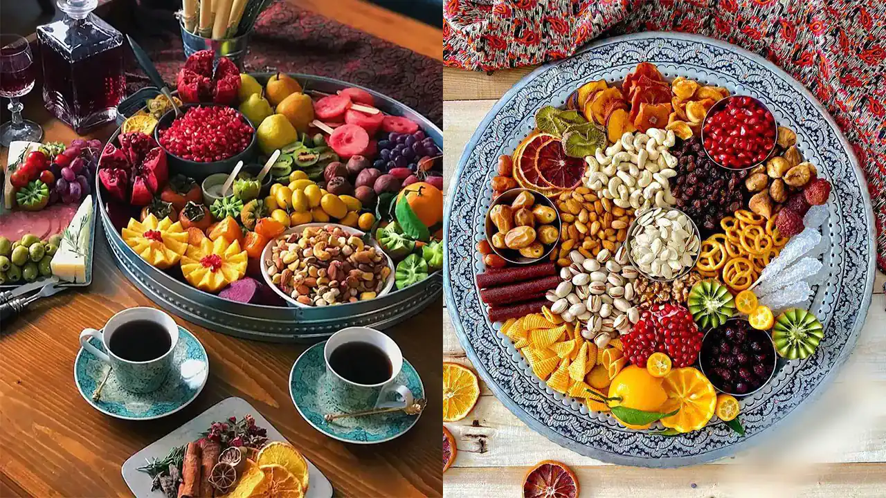 مدل تزیین سینی شب یلدا + بهترین و زیباترین مدل های دیزاین و تزیین سینی شب یلدا