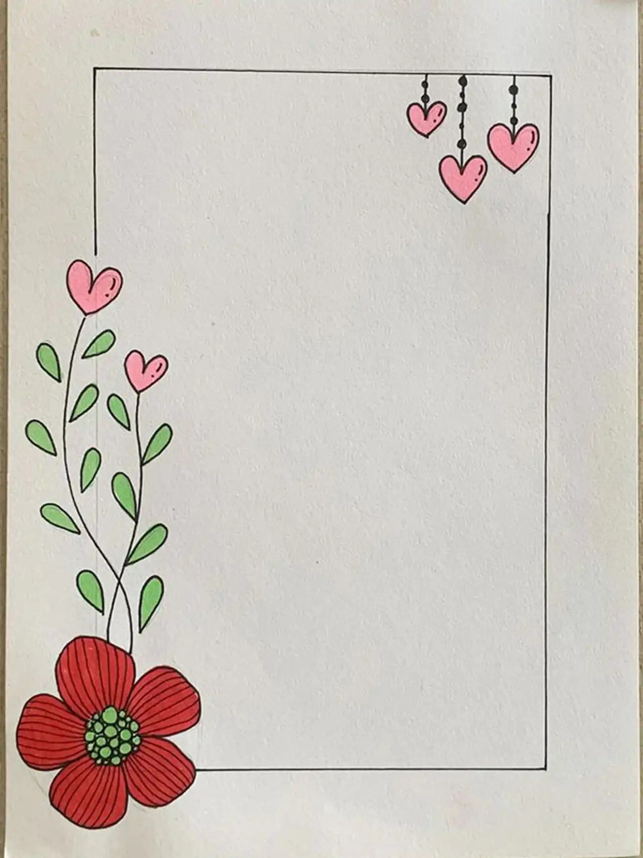 تزیین برگه آچار با مداد رنگی آسان و زیبا مناسب هنر مدرسه و سرگرمی خلاقانه
