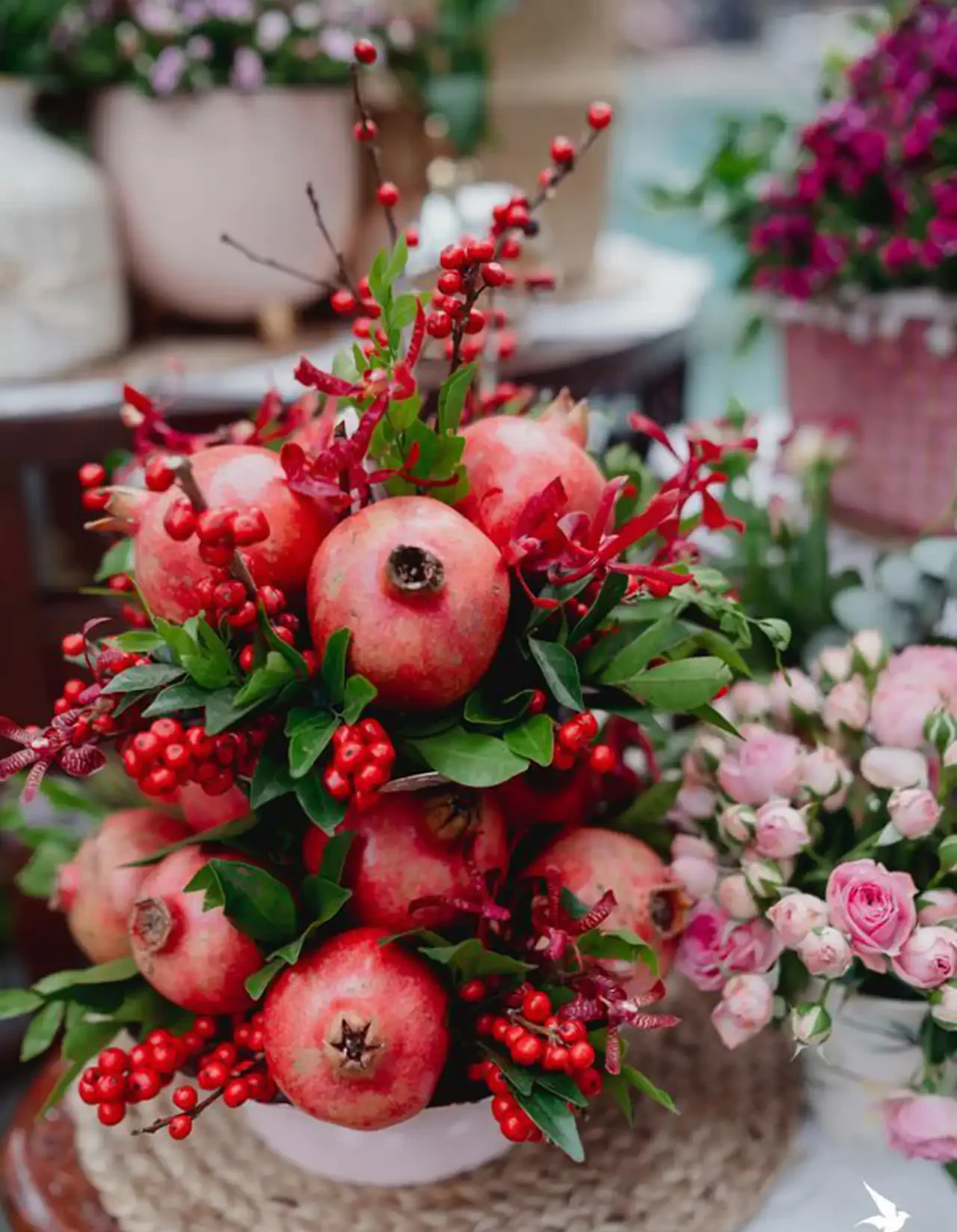 تزیین انار شب یلدا برای عروس + زیباترین دیزاین و تزیین انار شب یلدا برای عروس