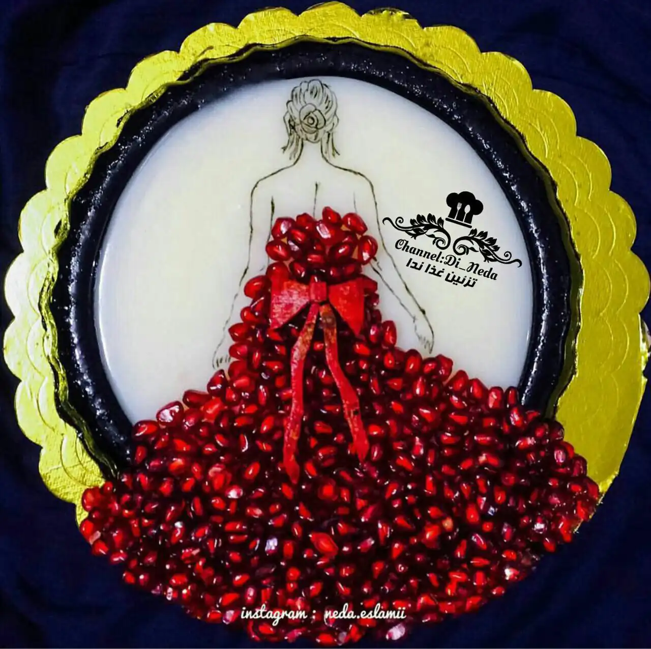 تزیین انار شب یلدا برای عروس + زیباترین دیزاین و تزیین انار شب یلدا برای عروس