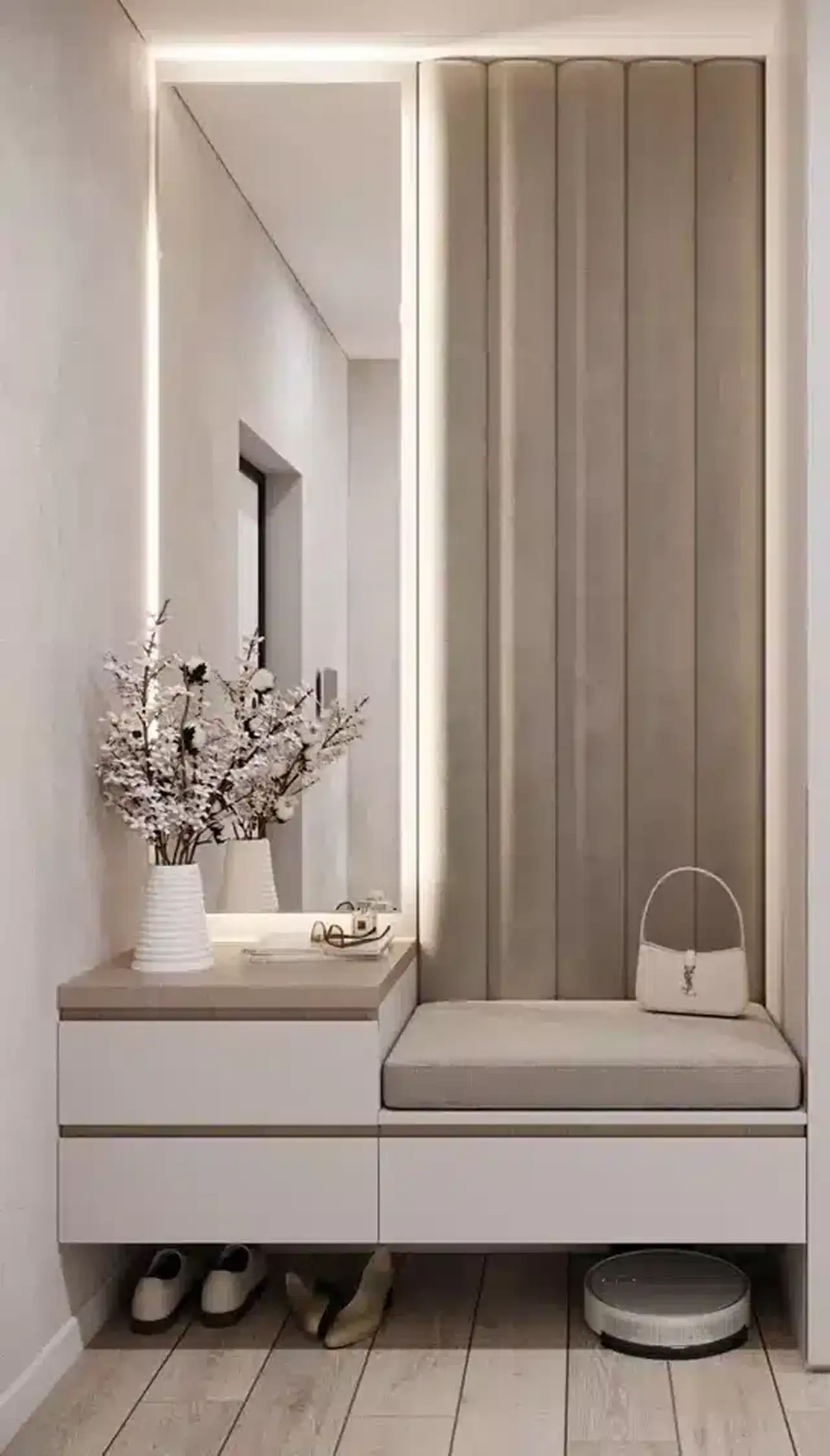 مدل جا کفشی جدید با آینه + زیبا کردن فضای ورودی خانه با طراحی جا کفشی های جدید همراه با آینه دکوراتیو