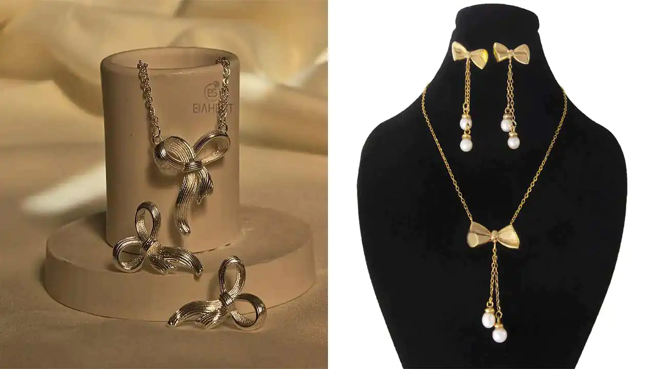 مدل نیم ست پاپیونی طلایی و نقره ای + مدل های متفاوت و خاص برای شیک پوشان