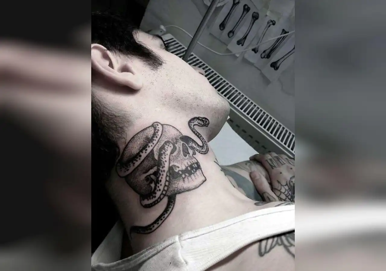 تاتو گردن مردانه + زیباترین و خاص ترین مدل های تاتو گردن مردانه