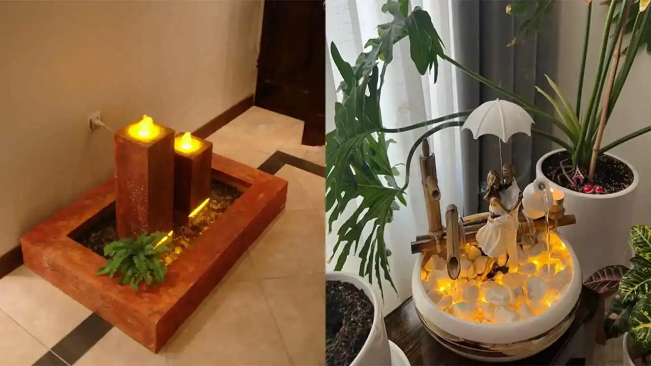 آبنما خانگی کوچک با طراحی زیبا برای ایجاد حس آرامش در منزل با مدل های شیک
