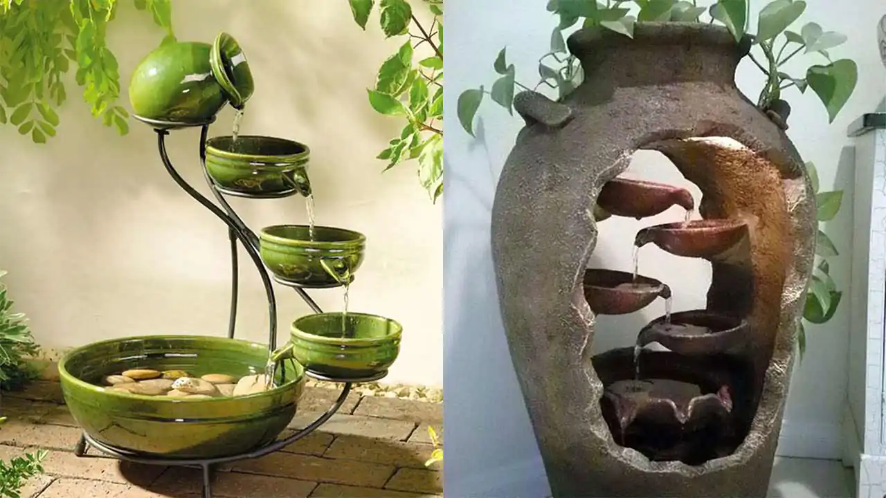 عکس آبنما خانگی آرامش بخش و دلنشین در باغ و ویلا با طرح های متنوع و لاکچری
