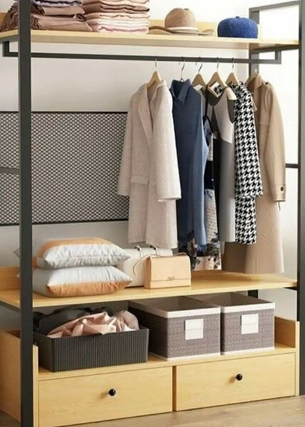 چیدن کمد لباس + استفاده از یراق آلات کاربردی برای مرتب کردن فضای داخل کمد لباس
