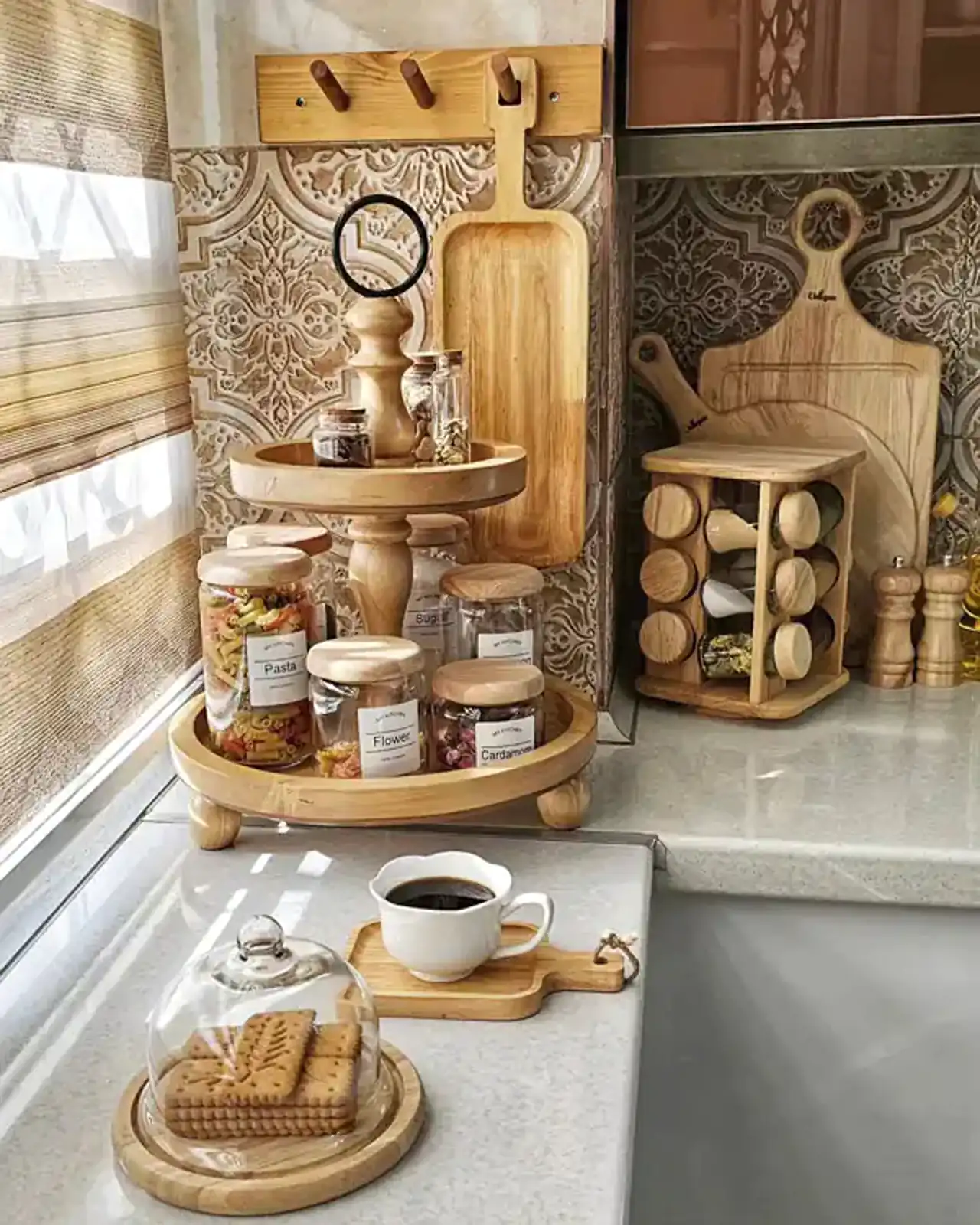 مدل چیدمان پاسماوری آشپزخانه با ایده های شیک و فانتزی برای نظم بیشتر و لاکچری
