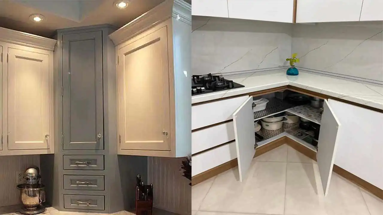 مدل کابینت سه گوش اشپزخانه هوشمندانه ترین استفاده از فضا با طرح های زیبا