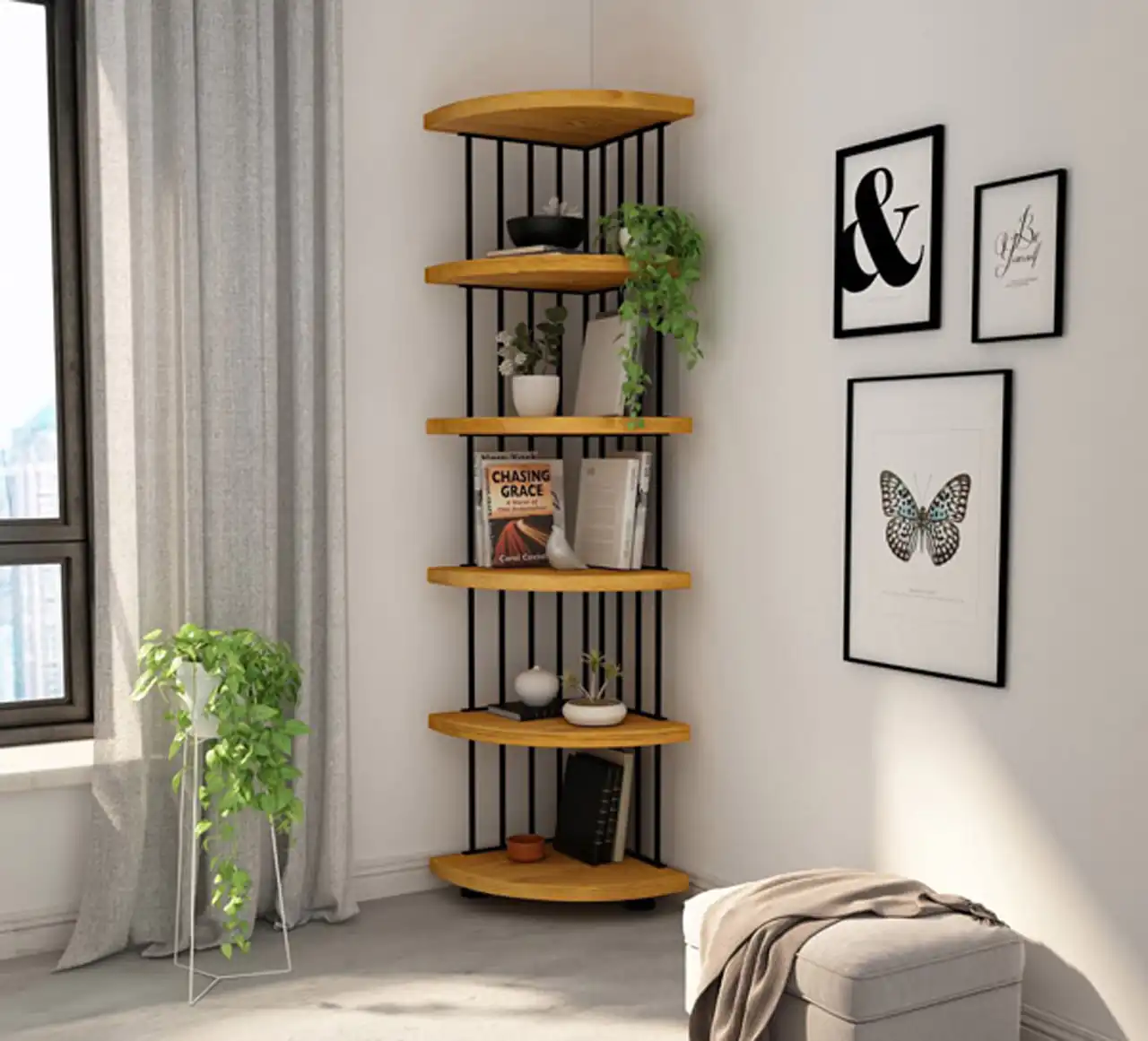 مدل کتابخانه در پذیرایی + 15 مدل زیبا مرتب و هوشمندانه برای فضایی منظم و شیک