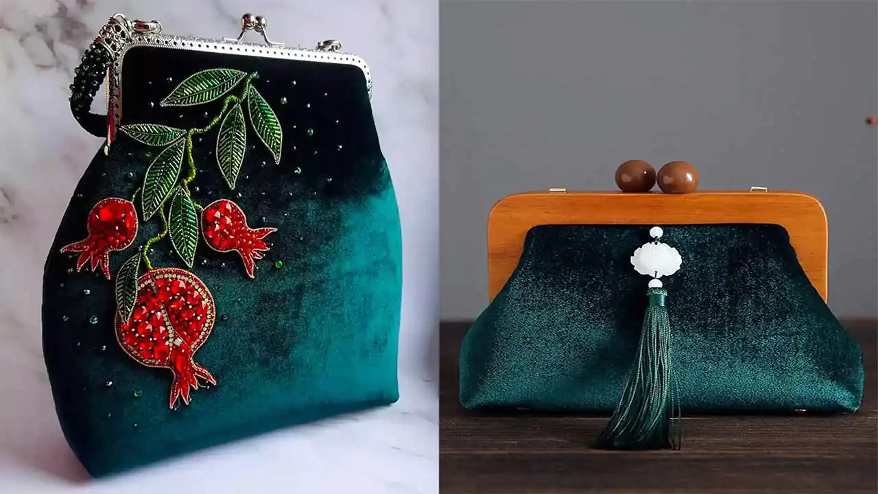 مدل کیف پارچه ای مخمل انتخابی لوکس و خاص برای تکمیل استایل منحصر به فرد