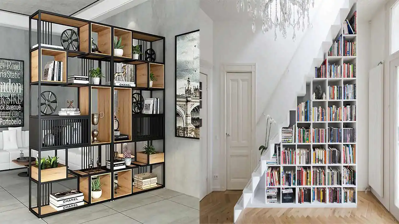 مدل پارتیشن کتابخانه ای برای نظم و زیبایی منزل شما برای دکوراسیون های مدرن