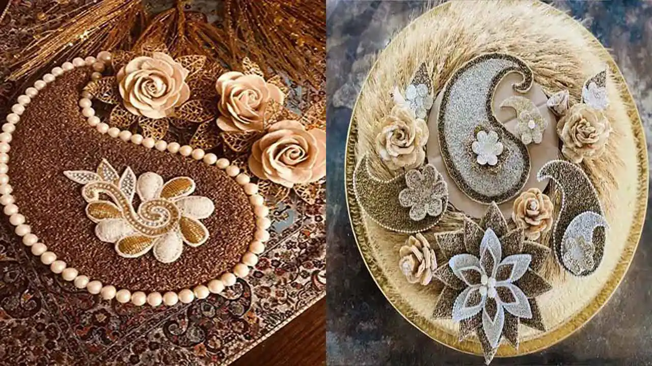 مدل سینی اسپند +‌ ایده های ساده و بسیار زیبا برای تزیین کردن سینی اسپند با گل طبیعی