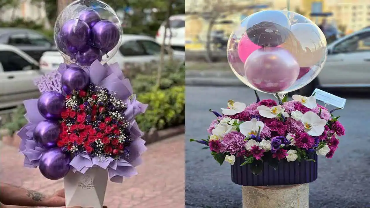 تزیین پول با بادکنک + ایده های بسیار ساده و شیک برای تزیین کردن پول داخل بادکنک